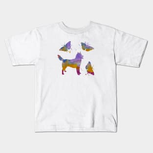 Husky Art, Colorful Butterfly Kids T-Shirt